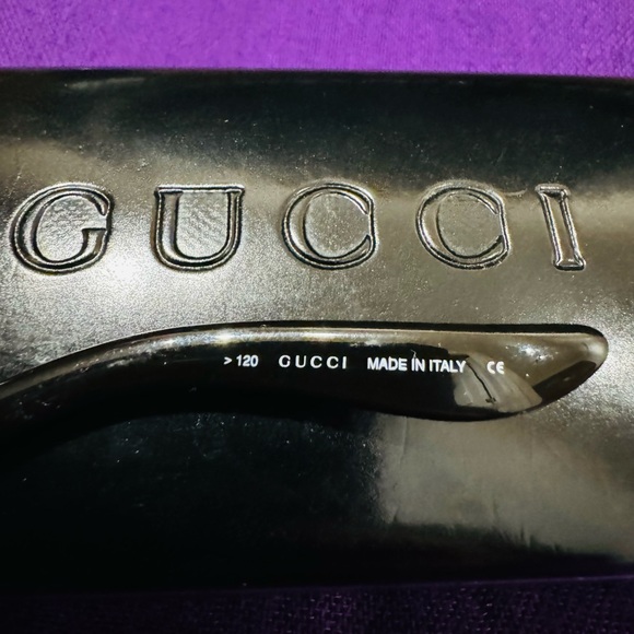 New Authentic Vintage 90’s Gucci women’s sunglasses glossy black GG 2456/S - Picture 5 of 8